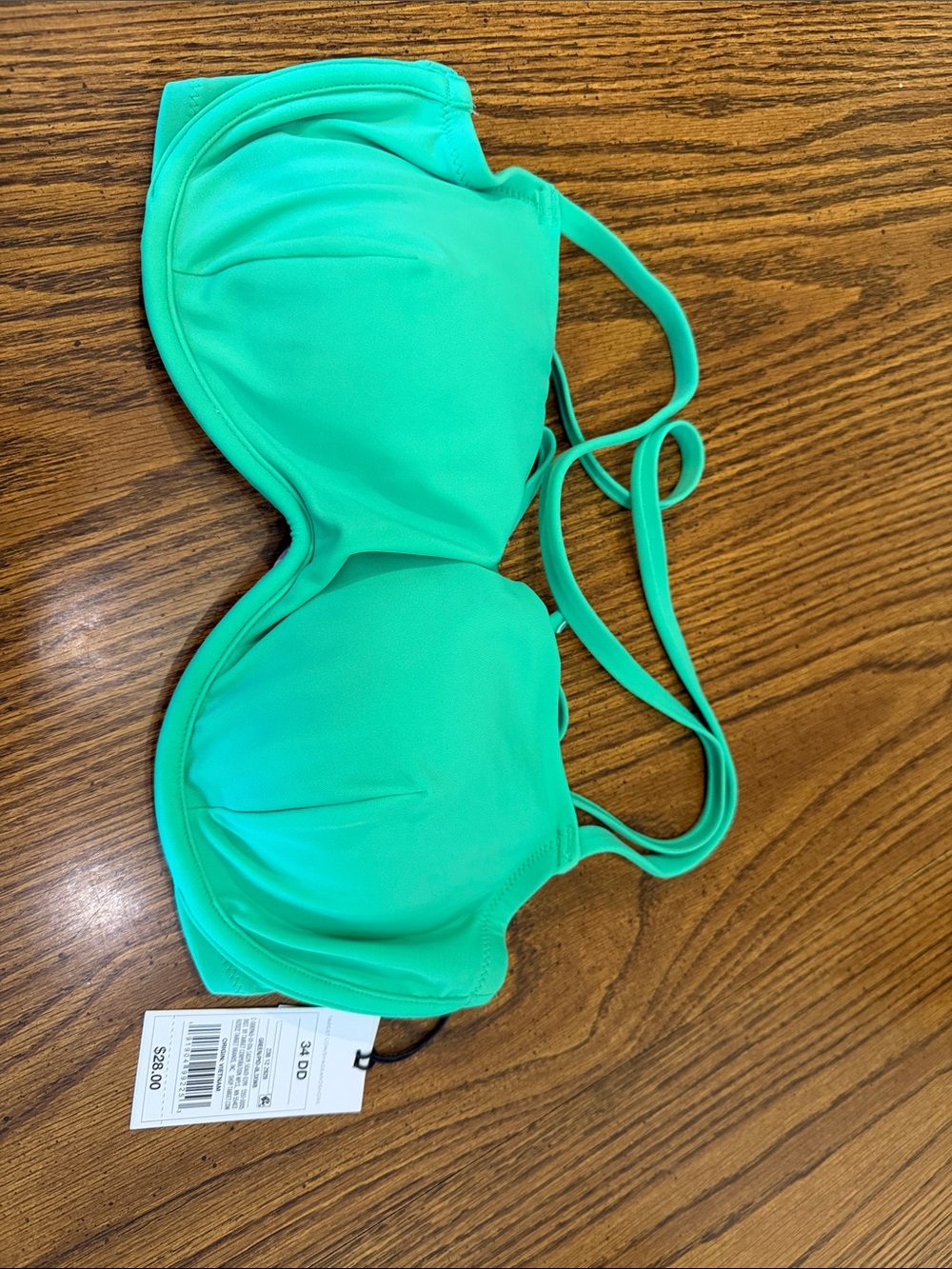 Shade & Shore Teal Green Molded Underwire Bikini Top